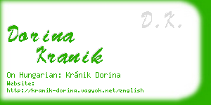 dorina kranik business card