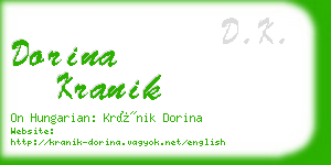 dorina kranik business card